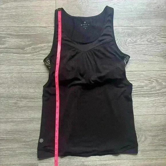Athleta Supercharged Black Print Tank with Built-in Sports Bra Size S - Picture 6 of 7